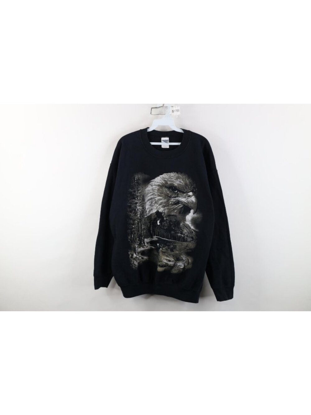 Vintage 90s Y2K Streetwear Mens Large Faded Nature Eagle Mountain Sweatshirt